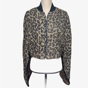 DANCE AND MARVEL LEOPARD PRINT JACKET CAPE NWT size Large